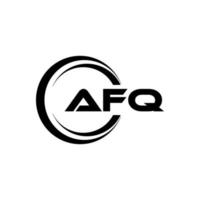 afq lettre logo conception dans illustration. vecteur logo, calligraphie dessins pour logo, affiche, invitation, etc.