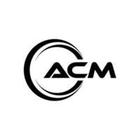 acm lettre logo conception dans illustration. vecteur logo, calligraphie dessins pour logo, affiche, invitation, etc.