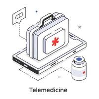 concepts de télémédecine à la mode vecteur