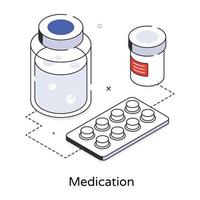 concepts de médicaments à la mode vecteur