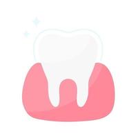 dentaire santé se soucier résoudre le problème de dent pourriture et gonflé les gencives dans le bouche. vecteur