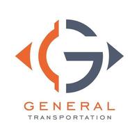 transportgénéral marque, symbole, conception, graphique, minimaliste.logo vecteur
