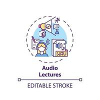 icône de concept de conférences audio vecteur