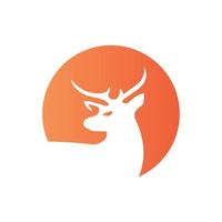 cerf logo Créatif conception avec Orange cercle moderne entreprise, abstrait lettre logo vecteur