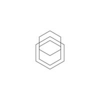 minimal cube logo marque, symbole, conception, graphique, minimaliste.logo vecteur