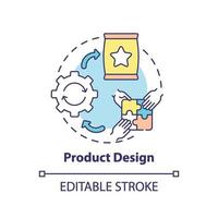 icône de concept de design de produit vecteur