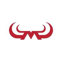 m Boucher logo, taureau icône, animal icône vecteur