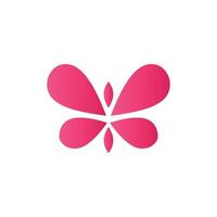 rose féminin papillon logo symbole Facile dessin conception, graphique, minimaliste.logo vecteur