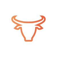 taureau logo avec taureau animal icône animal silhouette logo concept icône moderne entreprise, abstrait lettre logo vecteur