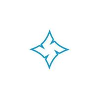 bien la chance logo avec Créatif coin Facile bleu la chance icône conception, graphique, minimaliste.logo vecteur