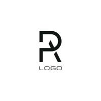 r logo marque, symbole, conception, graphique, minimaliste.logo vecteur