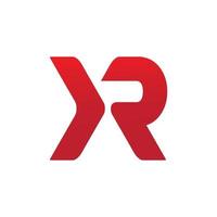 xr logo marque, symbole, conception, graphique, minimaliste.logo vecteur
