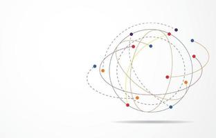 connexion réseau mondiale. concept de composition de point et de ligne de carte du monde du commerce mondial. illustration vectorielle vecteur