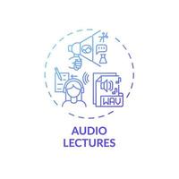 icône de concept de conférences audio vecteur
