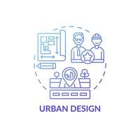 icône de concept de design urbain vecteur