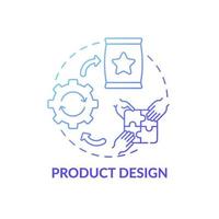 icône de concept de design de produit vecteur