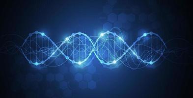 modèle scientifique, papier peint ou bannière avec des molécules d'ADN. vecteur