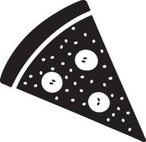 délicieux Pizza tranche icône isolé sur blanc Contexte vecteur