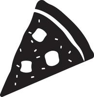 délicieux Pizza tranche icône isolé sur blanc Contexte vecteur