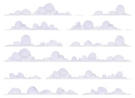 dessin animé des nuages collection vecteur illustration isolé sur blanc Contexte