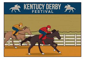 Kentucky derby carte postale vecteur