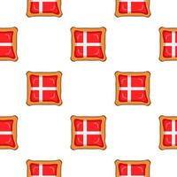modèle biscuit avec drapeau pays Danemark dans savoureux biscuit vecteur