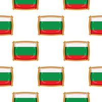 modèle biscuit avec drapeau pays Bulgarie dans savoureux biscuit vecteur