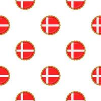 modèle biscuit avec drapeau pays Danemark dans savoureux biscuit vecteur