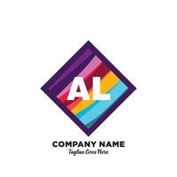 Al initiale logo avec coloré modèle vecteur. vecteur