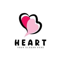 cœur logo, l'amour conception, la Saint-Valentin journée vecteur, l'amour cœur icône, illustration modèle vecteur