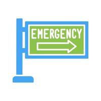 icône de vecteur de signe d'urgence