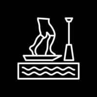 conception d'icône vectorielle de stand-up paddleboard vecteur