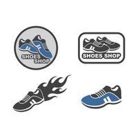 chaussures de sport logo icône illustration vectorielle conception vecteur