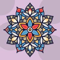 coloré mandala arrière-plan, décoratif rond ornements, anti stress mandala motifs. vecteur