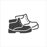 sécurité démarrage protection signe icône. sécurité des chaussures icône. sécurité ouvrier des chaussures symbole. pied la protection icône. vecteur illustration