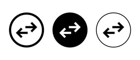 échange La Flèche icône vecteur isolé sur cercle Contexte