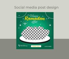 Ramadan nourriture social médias Publier vecteur