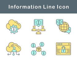 information vecteur icône ensemble