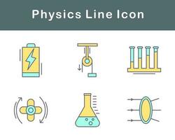 la physique vecteur icône ensemble