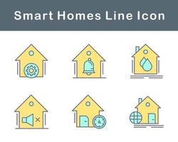 intelligent maisons vecteur icône ensemble