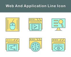 la toile et application vecteur icône ensemble