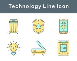 La technologie vecteur icône ensemble