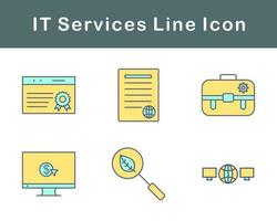 il prestations de service vecteur icône ensemble