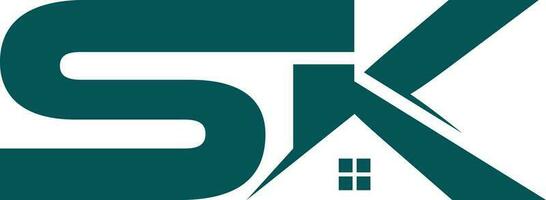 sk construction logo icône vecteur