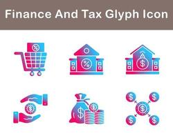 la finance et impôt vecteur icône ensemble