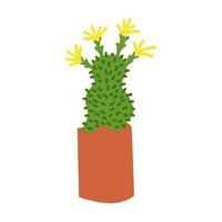 cactus de dessin animé. illustration vectorielle dans un style plat isolé sur fond blanc. vecteur