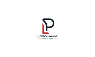 PL lettre logo conception. initiale des lettres lp logo icône. PL lettre logo conception vecteur avec noir et rouge couleurs. abstrait lettre PL logotype logo conception modèle. lp logo pro vecteur