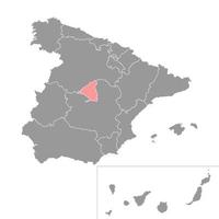 carte de madrid, région d'espagne. illustration vectorielle. vecteur