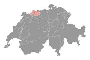 carte bâle-paysage, cantons suisses. illustration vectorielle. vecteur