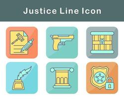 Justice vecteur icône ensemble